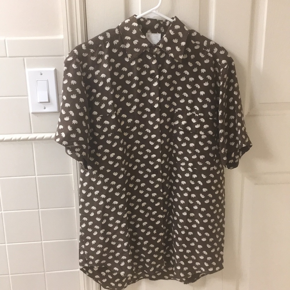 Button down silk shirt